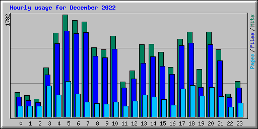 Hourly usage for December 2022
